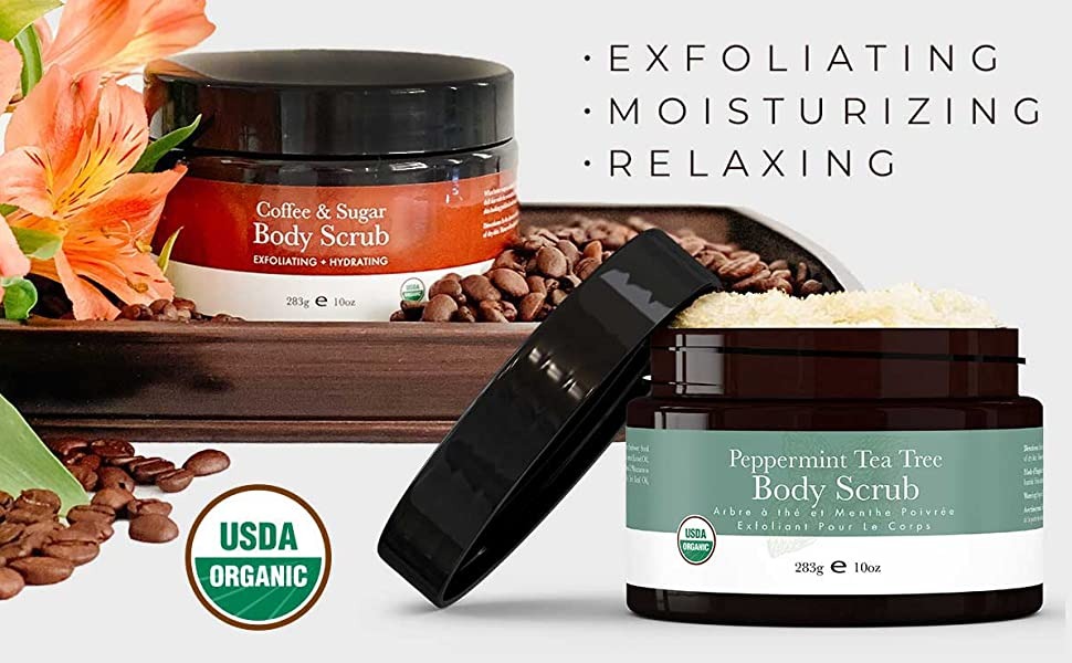 •EXFOLIATING
•MOISTURIZING
•RELAXING

USDA ORGANIC