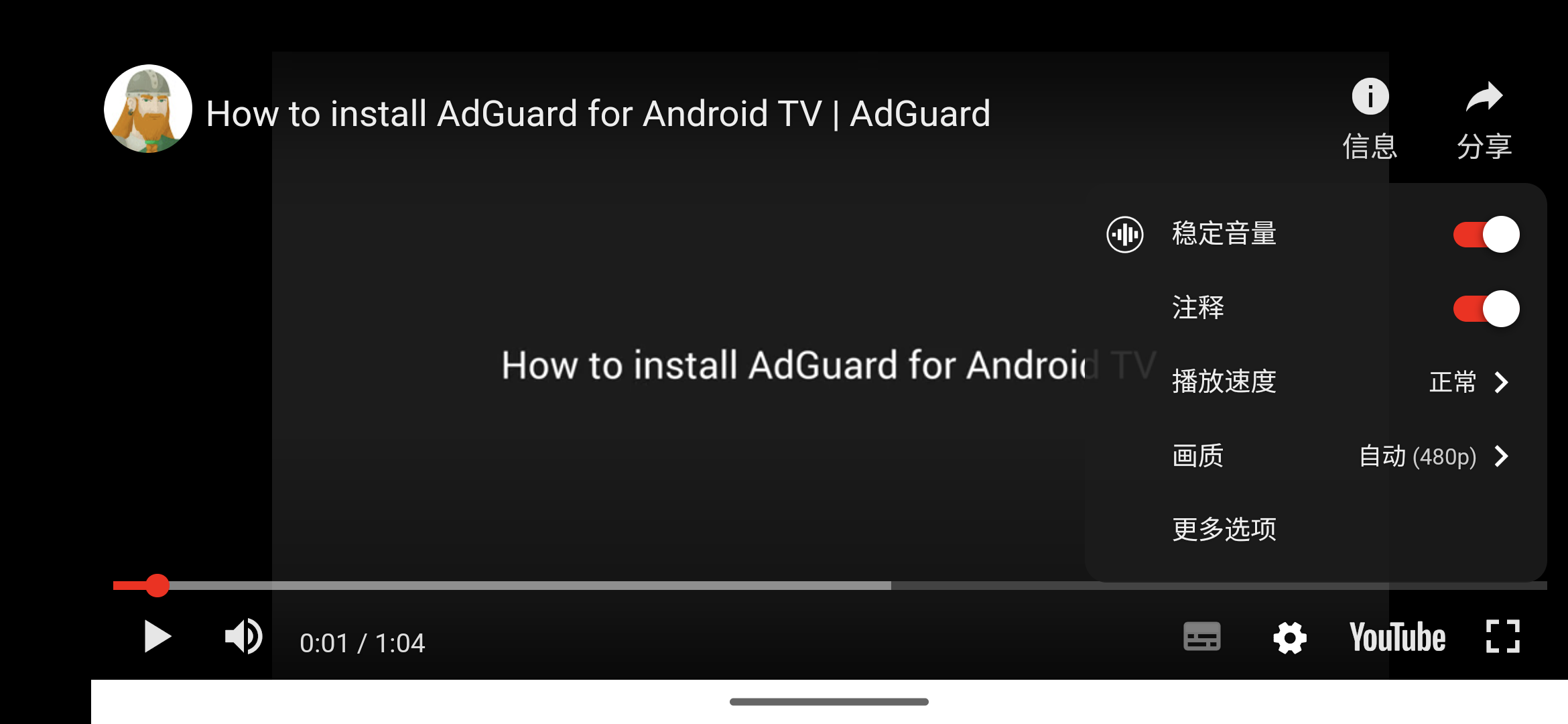 AdGuard 播放器设置