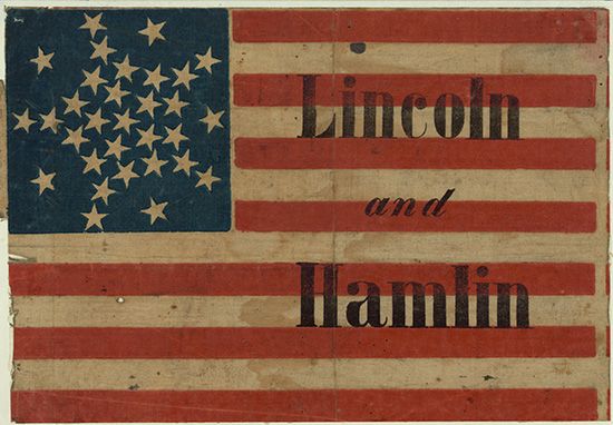 Abraham Lincoln campaign banner