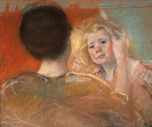 Mary Cassatt: Mother Combing Sara's Hair (No. 1)