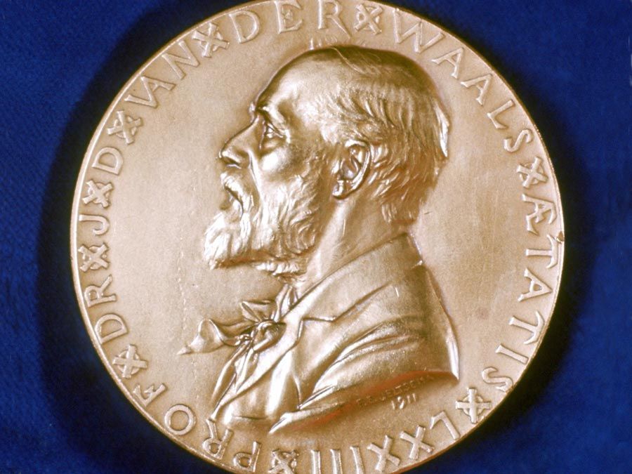 Commemorative medal of Nobel Prize winner, Johannes Diderik Van Der Waals