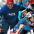 Former U.S. Army World Class Athlete Program bobsledder Steven Holcomb, front, is greeted at the finish line after teaming with Justin Olsen, Steve Mesler and Curtis Tomasevicz to win the first Olympic bobsleigh gold medal in 62 years for Team USA ,(cont)