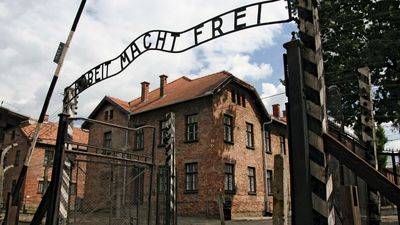 Auschwitz: entrance gates