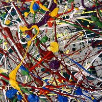 Colorful abstract painting. Contemporary painting. Not a Jackson Pollock. Hompepage blog 2009, arts and entertainment, history and society