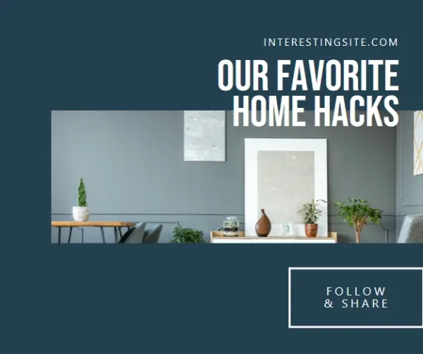 Home hacks blue modern-simple