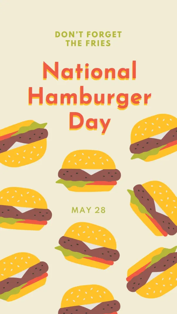 Happy Burg-day yellow whimsical-line