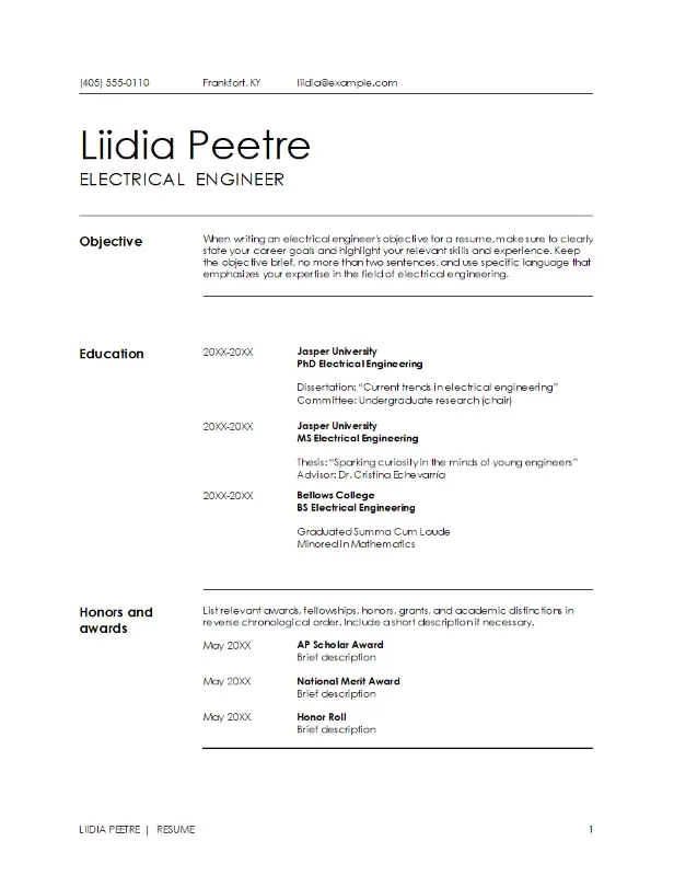 Modern multi-page resume modern simple