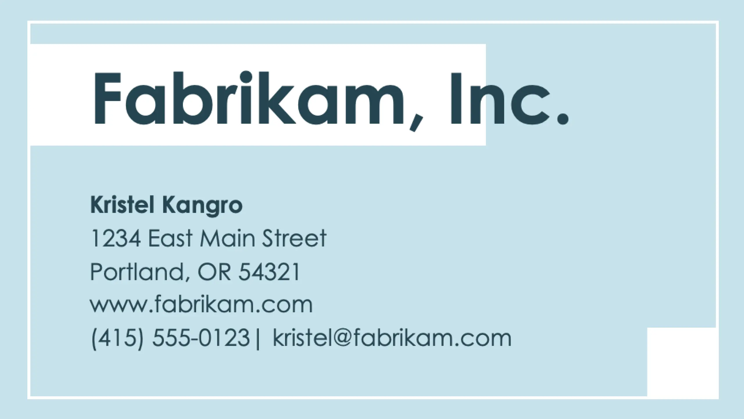 Basic business cards blue modern bold