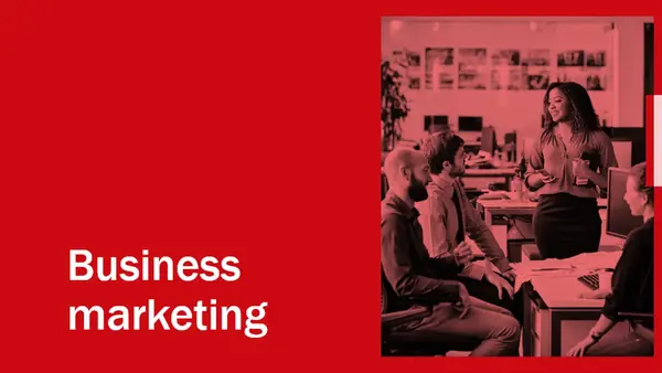 Bold business marketing presentation red modern-bold