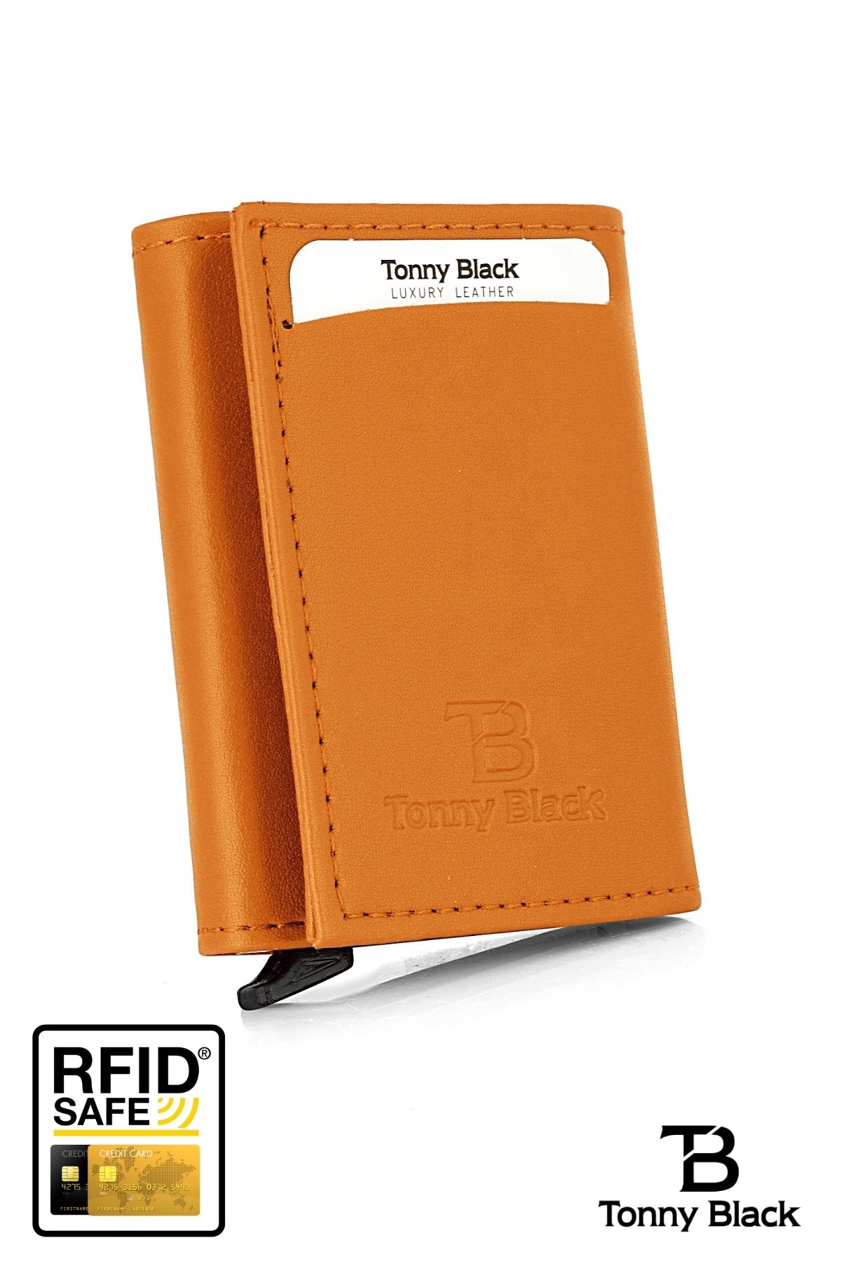 Tonny Black-Original Automatic Mechanism Boxed Rfid Protection Anti-Theft Wallet with Money & Card Holder 6