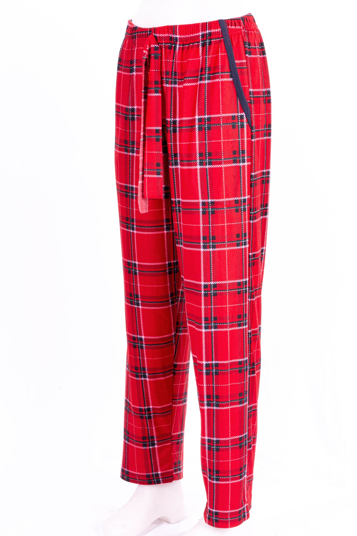 GRSN-Women's Patterned Suede Comfortable Pajama Bottoms with Pockets 2