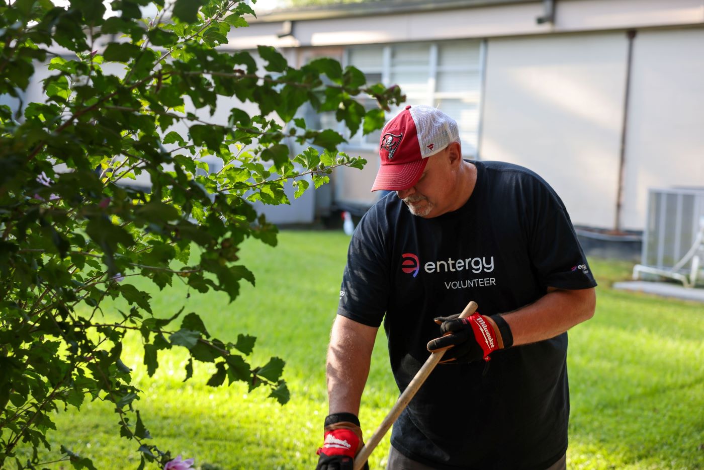 River Bend Station volunteers beautify Slaughter Elementary School.