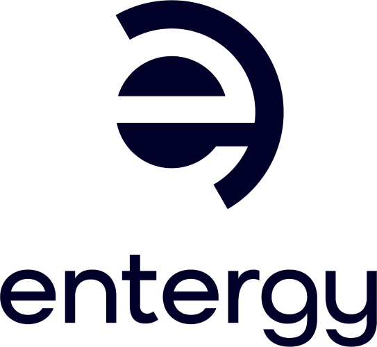 Entergy logo in black.