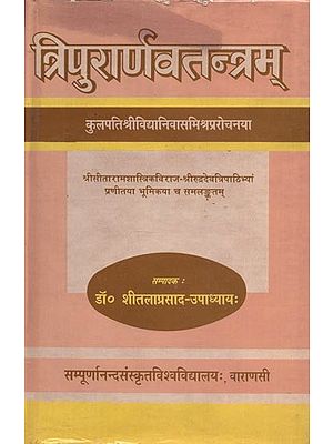 त्रिपुरार्णवतन्त्रम् - Tripurarnava Tantra Foreword By Vidyaniwas Misra (An Old and Rare Book)