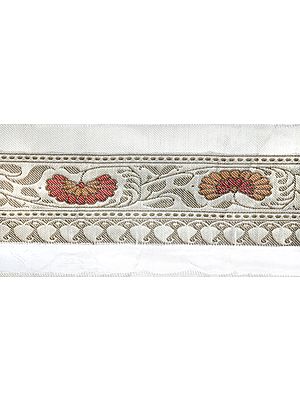 Afterglow Fabric Border with Zari-Woven Flowers and Paisleys