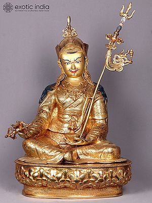 Guru Padmasambhava Copper Idol from Nepal