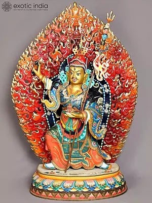 32" Large Superfine Standing Guru Padmasambhava Idol from Nepal