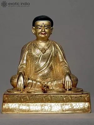 Guru Marpa Wearing a Sophisticated Carved Robe