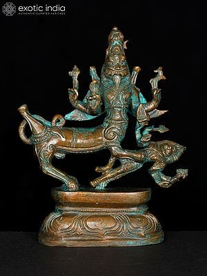 6" Small Sharabheshvara Avatara of Lord Shiva | Bronze Statue