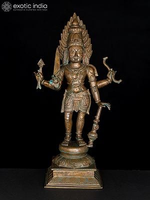 20" Veerabhadra - Fierce Form of The Hindu God Shiva | Bronze Statue