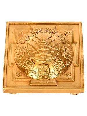 4" Navagraha Shri Yantra in Brass | Handmade | Made in India