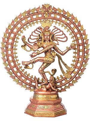 30" Large Size Nataraja In Brass | Handmade | Made In India