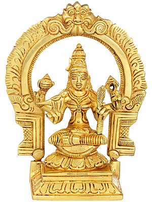 6" Goddess Rajarajeshwari Statue (Tripura Sundari) in Brass | Handmade | Made In India