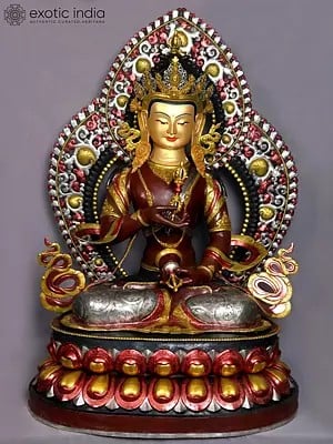 Large Superfine Tsongkhapa Gilded Copper Nepalese Statue