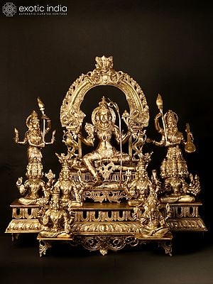 Supreme Goddess Tripura Sundari Bronze Statue