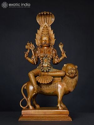 20" Superfine Goddess Pratyangira (Atharvana Bhadrakali) | Artisans Bronze Statue