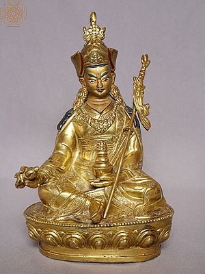 9" Guru Padmasambhava Copper Statue | Nepalese Idols