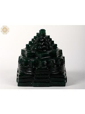 2" Small Natural Green Jade Aventurine Shree Yantra