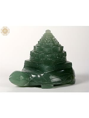 4" Small Tortoise Shree Yantra in Aventurine