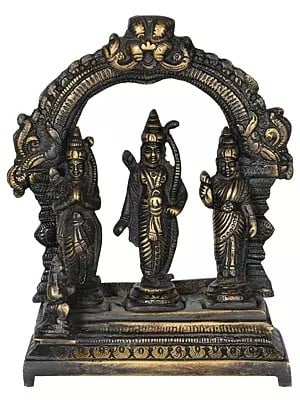 6" Rama Darbar Sculpture in Brass | Handmade