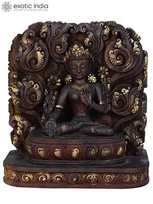 Goddess White Tara with Seven Eyes Who Bestows Long Life on Her Devotees (Tibetan Buddhist Deity)