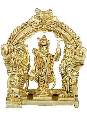 4" Small Rama Durbar Statue in Brass | Handmade | Made in India