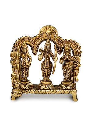 5" Small Ram Darbar Brass Statue | Handmade | Made in India