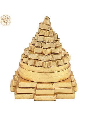 Small Brass Shri Yantra | Spiritual Indian Handcrafted Idol