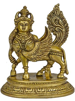 6" Celestial Kamadhenu Cow in Brass | Handmade | Made In India