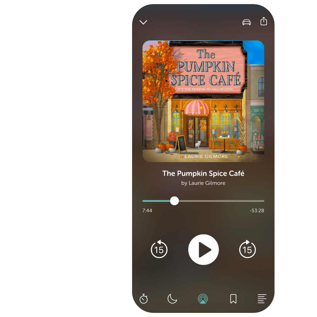 Libro.fm app playing The Pumpkin Spice Café