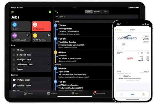 ServiceM8 on iPhone and iPad