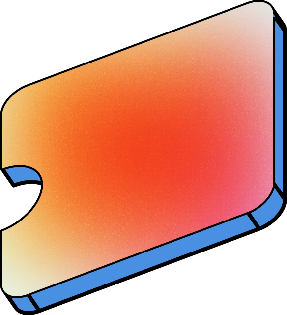 Orange gradient jigsaw piece