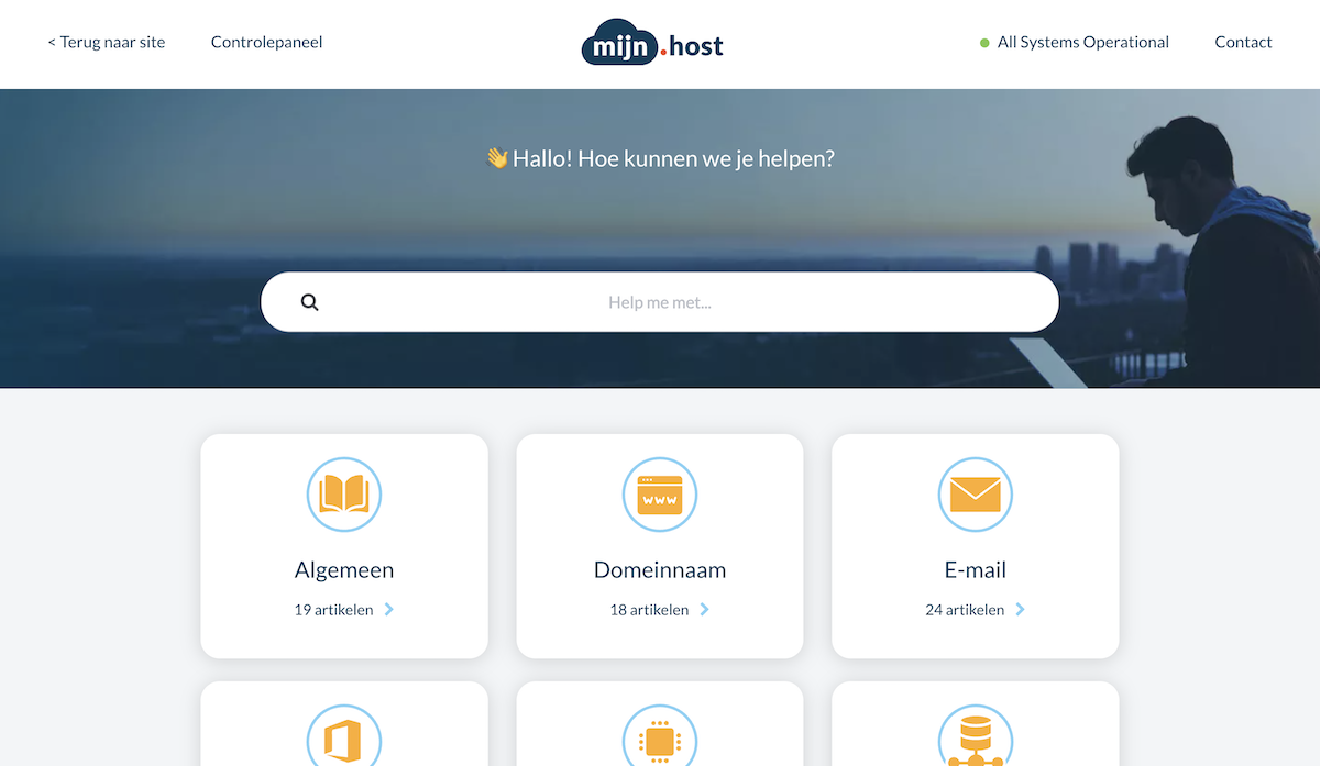 A screenshot of a Knowledge Base by mijn.host