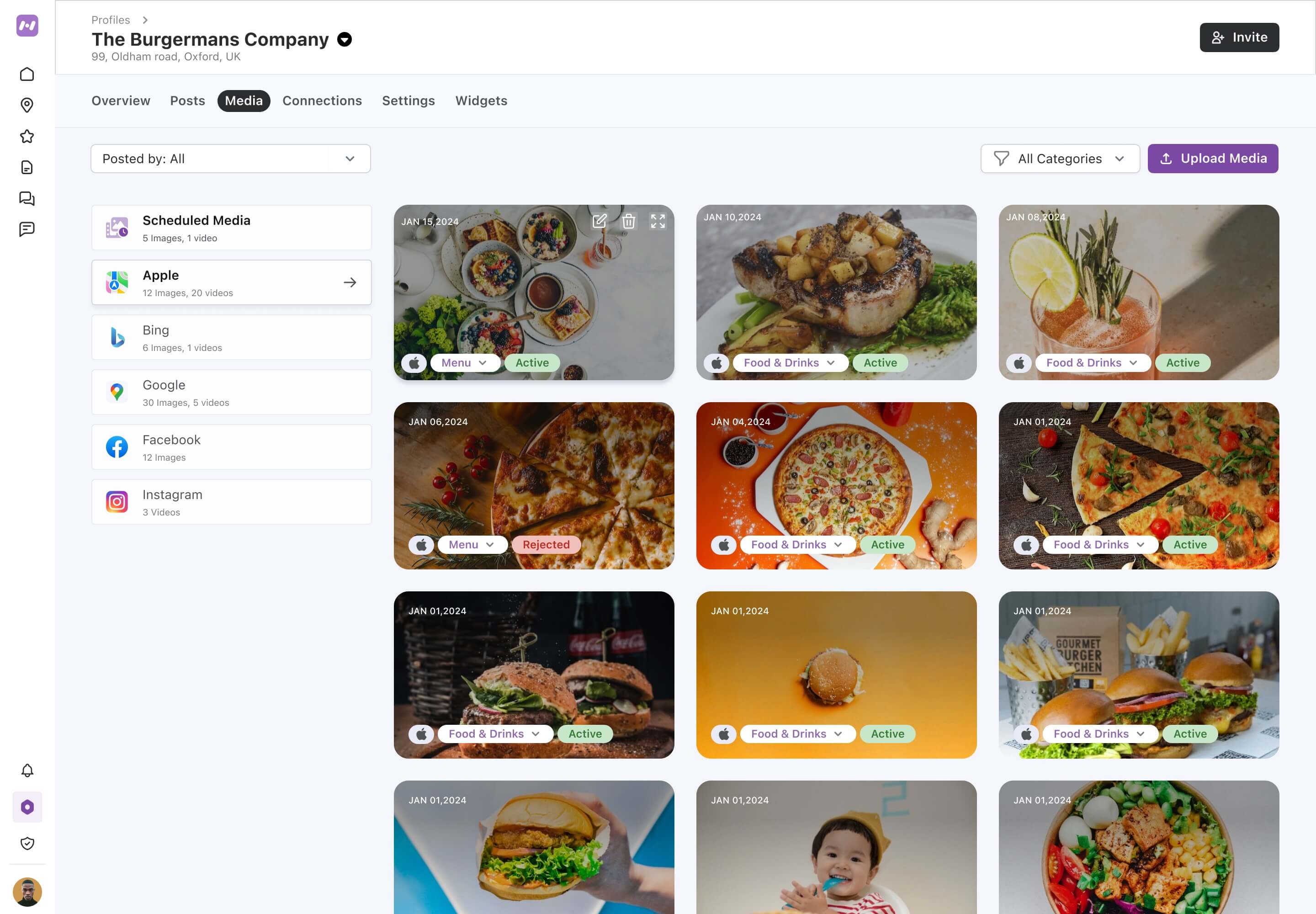 Restaurant dashboard on Mobal