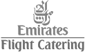 Emirates Flight Catering Black and White Logo