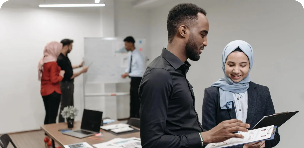 Group of people working together