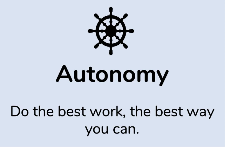 Autonomy - Do the best work, the best way you can