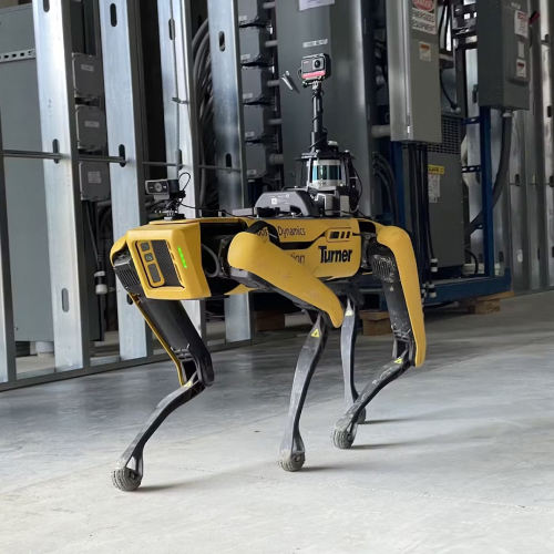 The quadruped robot spot on an inspection walk.