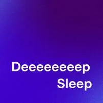 a blue and purple background with the words deep sleep