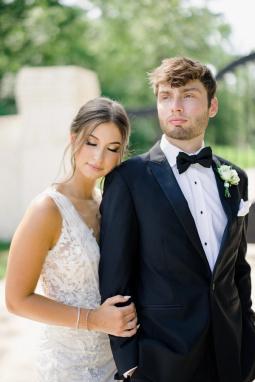 Black Peak Lapel Tuxedo - Image by Cameron and Elizabeth Photography